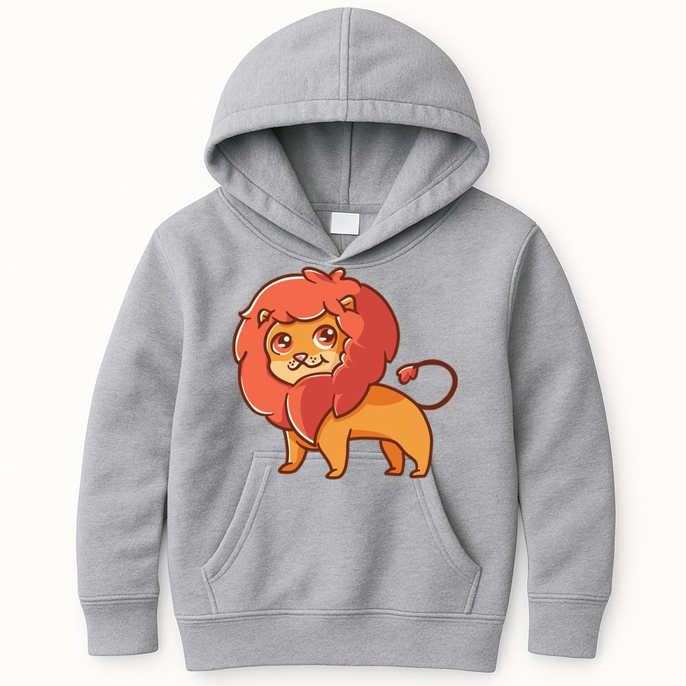 Adorable Baby Lion Kids Hoodie
