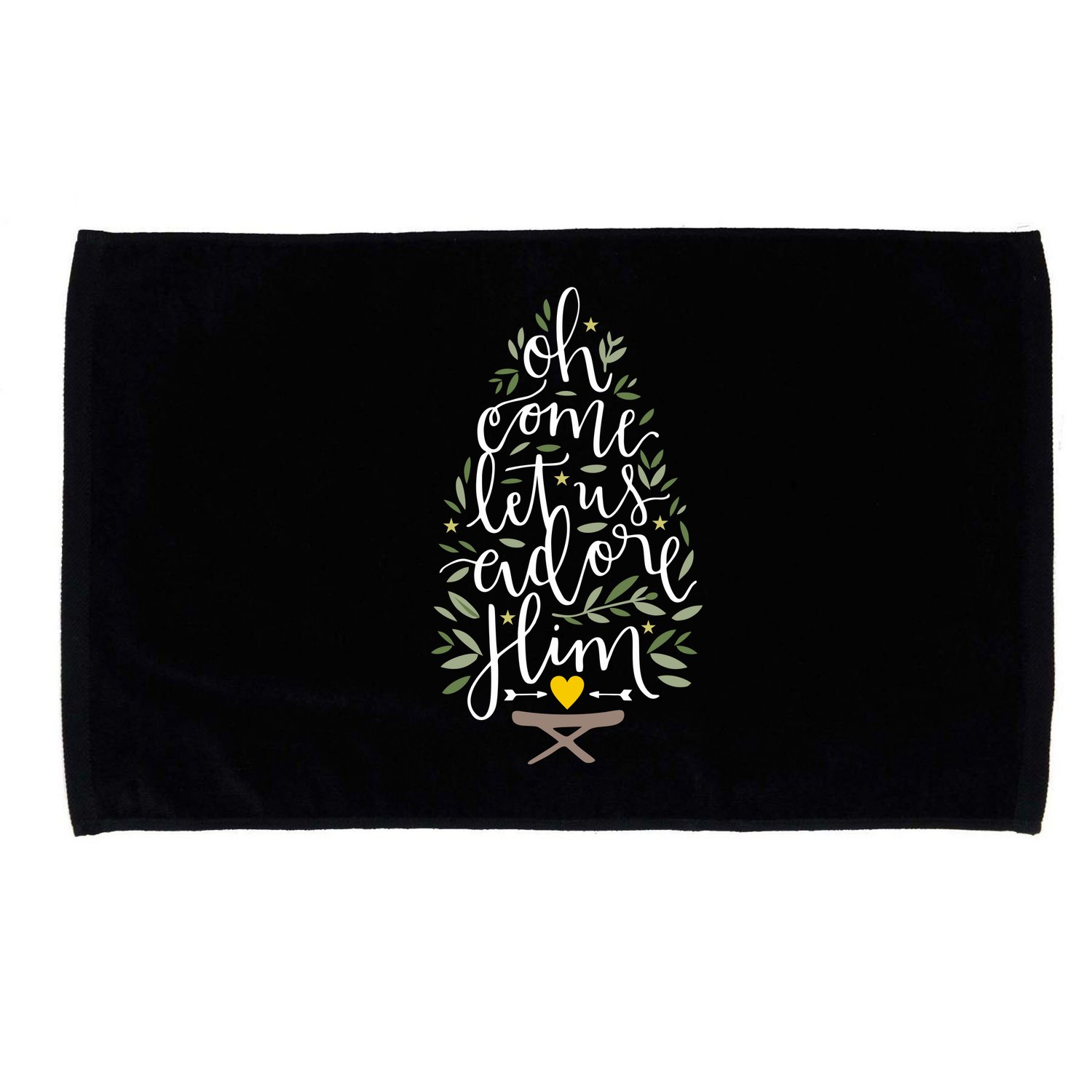 Adore Him Baby Jesus Christmas Microfiber Hand Towel