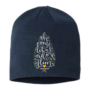 Adore Him Baby Jesus Christmas Sustainable Beanie