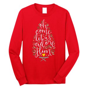 Adore Him Baby Jesus Christmas Long Sleeve Shirt