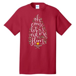 Adore Him Baby Jesus Christmas Tall T-Shirt