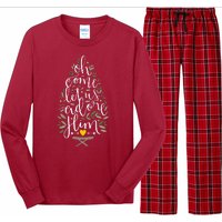 Adore Him Baby Jesus Christmas Long Sleeve Pajama Set