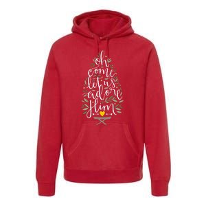 Adore Him Baby Jesus Christmas Premium Hoodie