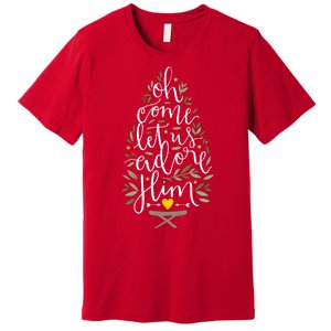 Adore Him Baby Jesus Christmas Premium T-Shirt