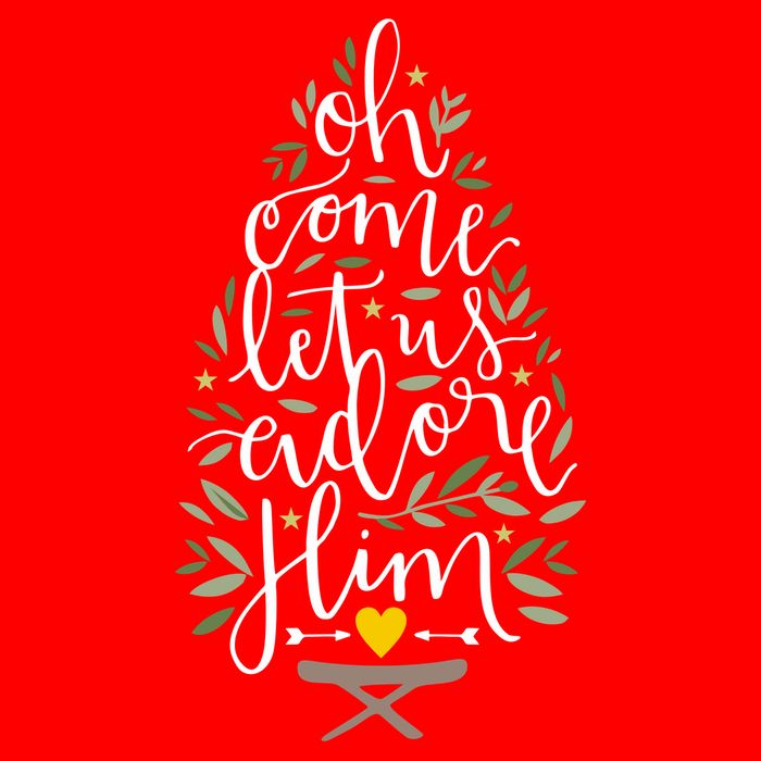 Adore Him Baby Jesus Christmas Womens T-Shirt