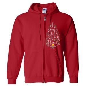 Adore Him Baby Jesus Christmas Full Zip Hoodie