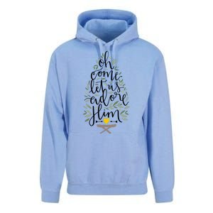 Adore Him Baby Jesus Christmas Unisex Surf Hoodie