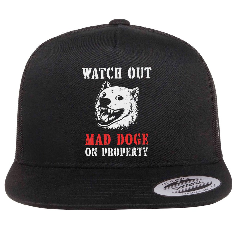 Anti Doge Pro Doge Sign Flat Bill Trucker Hat