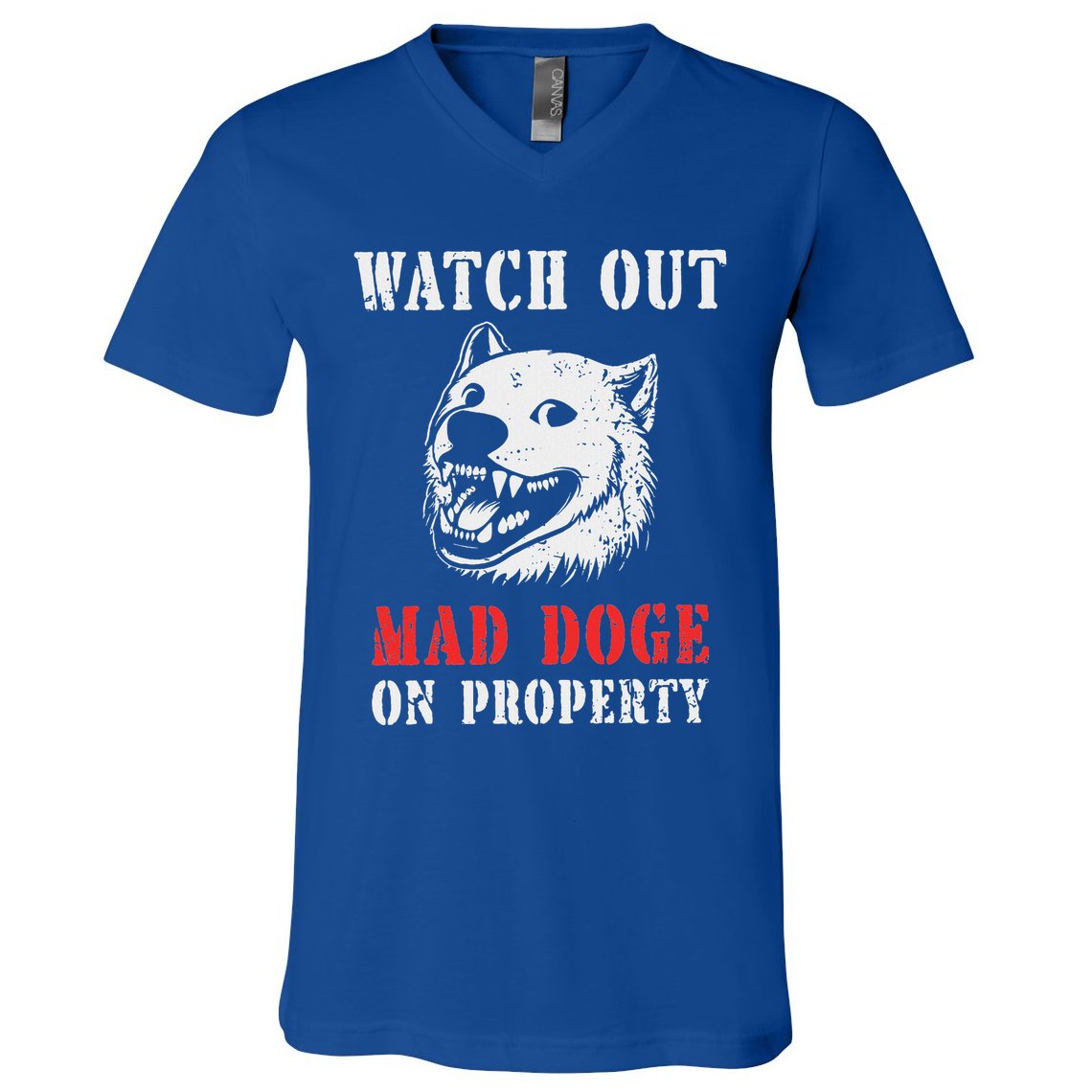 Anti Doge Pro Doge Sign V-Neck T-Shirt