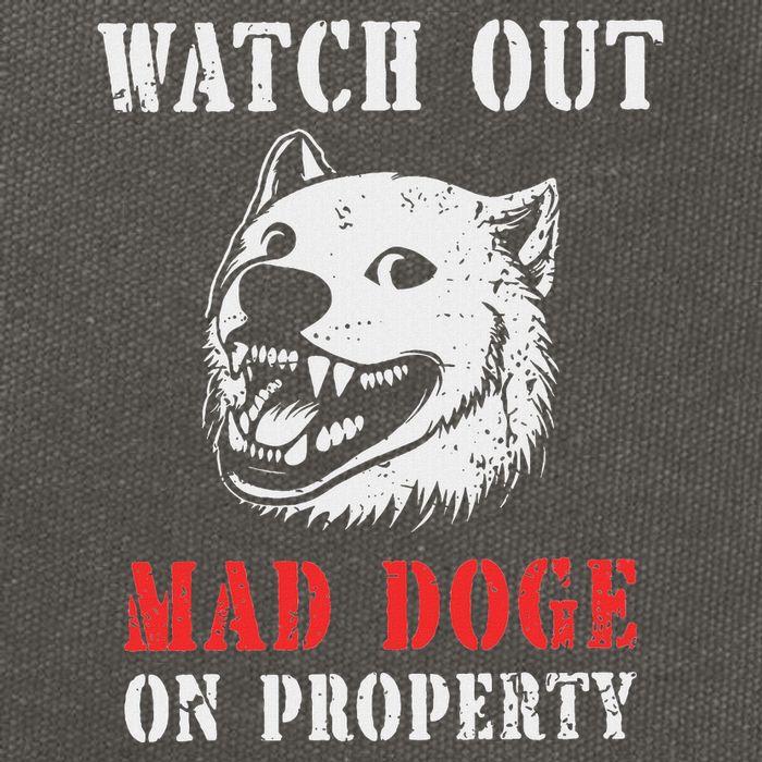 Anti Doge Pro Doge Sign Cotton Canvas Backpack