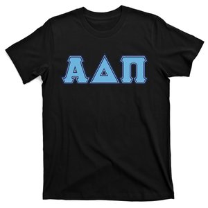 Alpha Delta Pi Adelphean Blue Letters Sorority Adpi Greek T-Shirt