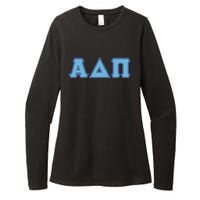 Alpha Delta Pi Adelphean Blue Letters Sorority Adpi Greek Womens CVC Long Sleeve Shirt