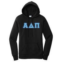 Alpha Delta Pi Adelphean Blue Letters Sorority Adpi Greek Women's Pullover Hoodie