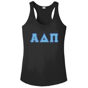 Alpha Delta Pi Adelphean Blue Letters Sorority Adpi Greek Ladies PosiCharge Competitor Racerback Tank