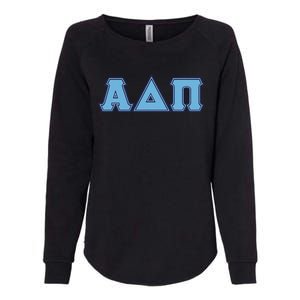 Alpha Delta Pi Adelphean Blue Letters Sorority Adpi Greek Womens California Wash Sweatshirt