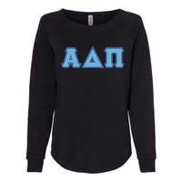 Alpha Delta Pi Adelphean Blue Letters Sorority Adpi Greek Womens California Wash Sweatshirt