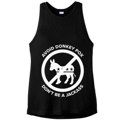 Avoid Donkey Pox DonT Be A Jackass Ladies PosiCharge Tri-Blend Wicking Tank