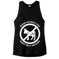 Avoid Donkey Pox DonT Be A Jackass Ladies PosiCharge Tri-Blend Wicking Tank