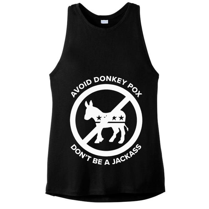 Avoid Donkey Pox DonT Be A Jackass Ladies PosiCharge Tri-Blend Wicking Tank