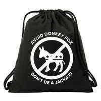 Avoid Donkey Pox DonT Be A Jackass Drawstring Bag