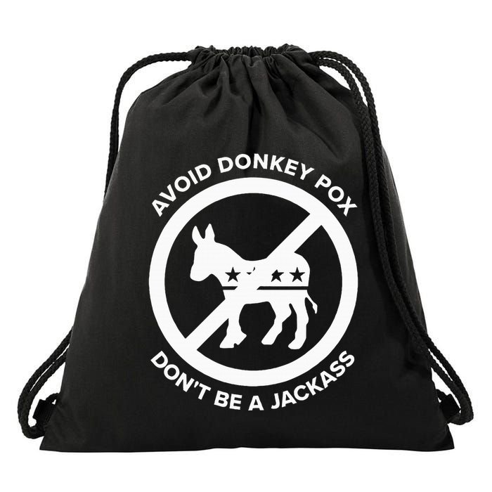 Avoid Donkey Pox DonT Be A Jackass Drawstring Bag