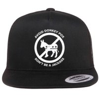 Avoid Donkey Pox DonT Be A Jackass Flat Bill Trucker Hat