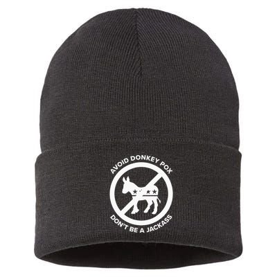 Avoid Donkey Pox DonT Be A Jackass Sustainable Knit Beanie