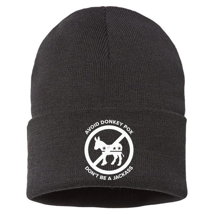 Avoid Donkey Pox DonT Be A Jackass Sustainable Knit Beanie