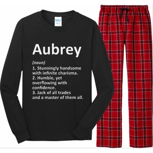 AUBREY Definition Personalized Name Funny Birthday Gift Idea Long Sleeve Pajama Set