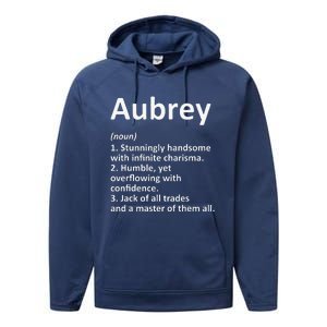 AUBREY Definition Personalized Name Funny Birthday Gift Idea Performance Fleece Hoodie