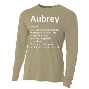 AUBREY Definition Personalized Name Funny Birthday Gift Idea Cooling Performance Long Sleeve Crew