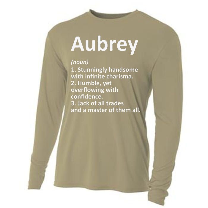 AUBREY Definition Personalized Name Funny Birthday Gift Idea Cooling Performance Long Sleeve Crew