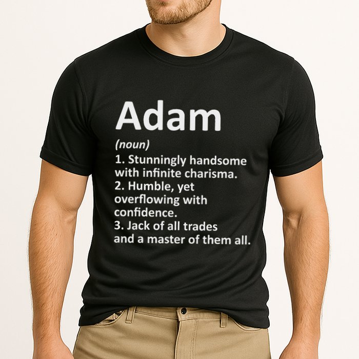 Adam Definition Personalized Name Funny Birthday Gift Idea Performance Shirt