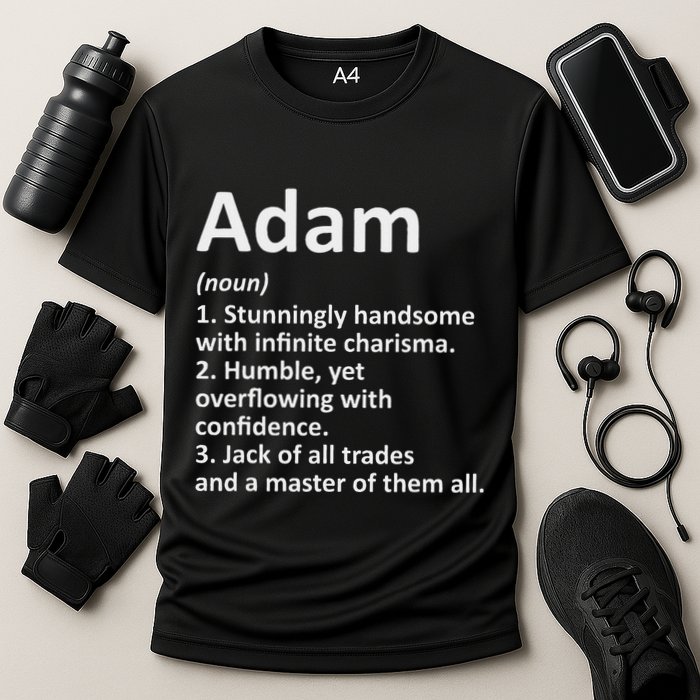 Adam Definition Personalized Name Funny Birthday Gift Idea Performance Shirt