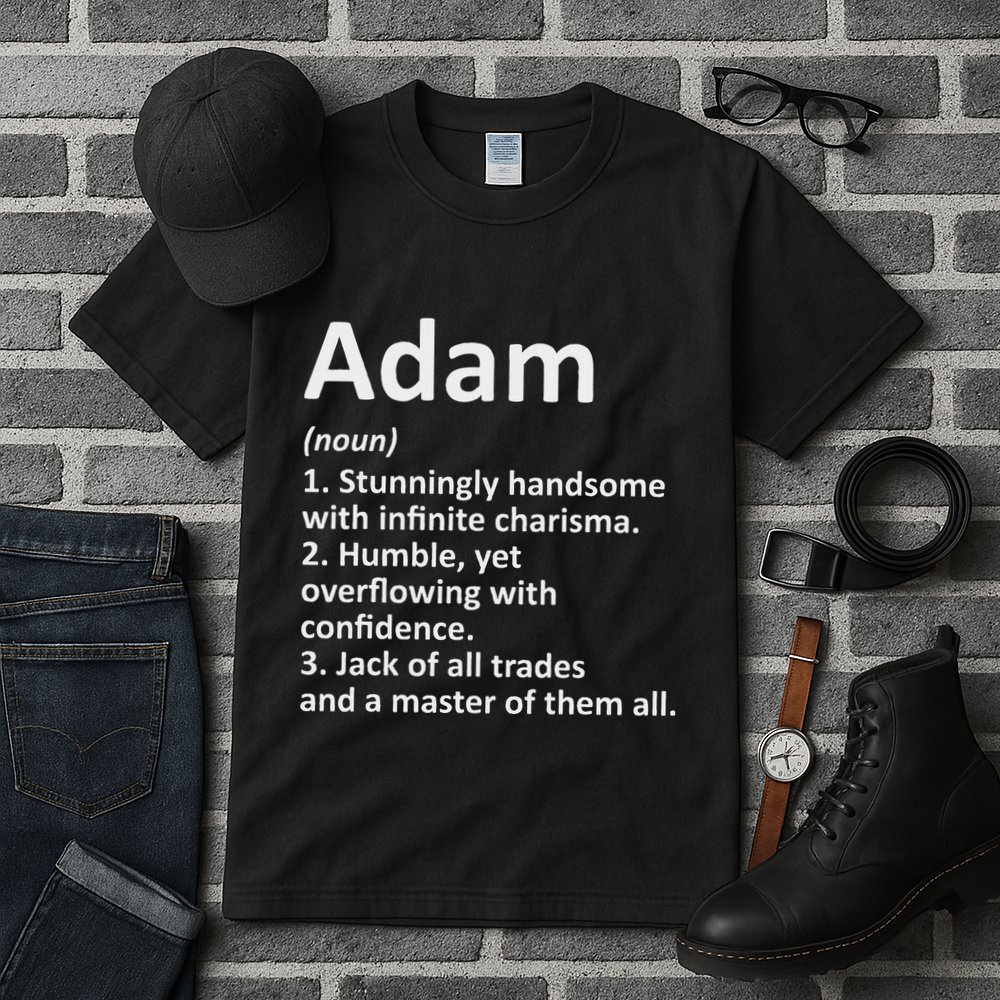 Adam Definition Personalized Name Funny Birthday Gift Idea Tall T-Shirt