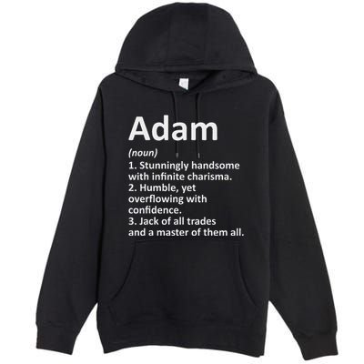 Adam Definition Personalized Name Funny Birthday Gift Idea Premium Pullover Hoodie