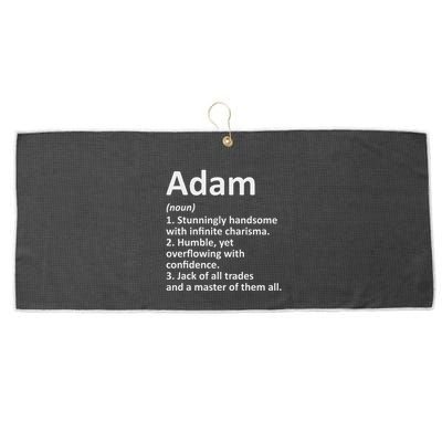 Adam Definition Personalized Name Funny Birthday Gift Idea Large Microfiber Waffle Golf Towel