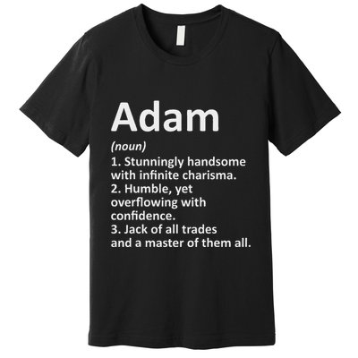 Adam Definition Personalized Name Funny Birthday Gift Idea Premium T-Shirt