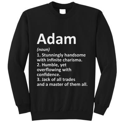 Adam Definition Personalized Name Funny Birthday Gift Idea Tall Sweatshirt