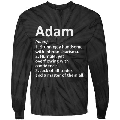 Adam Definition Personalized Name Funny Birthday Gift Idea Tie-Dye Long Sleeve Shirt