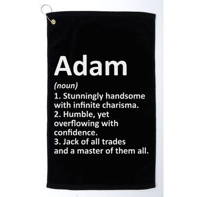 Adam Definition Personalized Name Funny Birthday Gift Idea Golf Towel