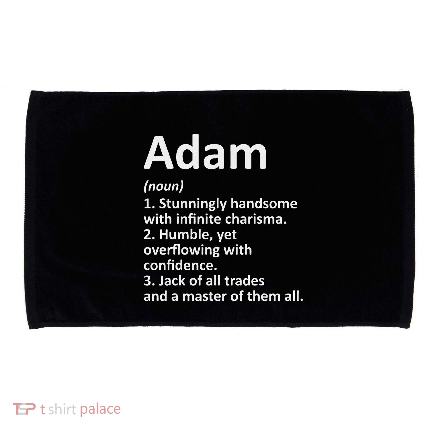 Adam Definition Personalized Name Funny Birthday Gift Idea Microfiber Hand Towel