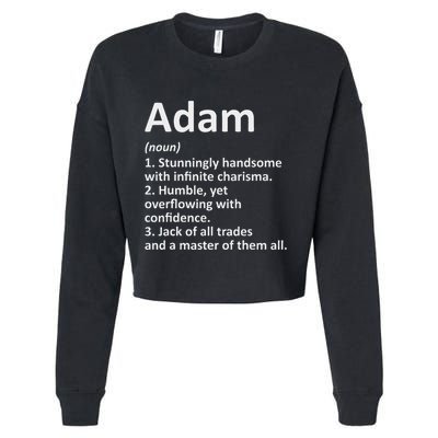Adam Definition Personalized Name Funny Birthday Gift Idea Cropped Pullover Crew