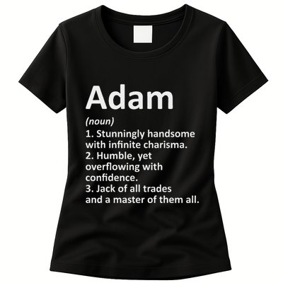 Adam Definition Personalized Name Funny Birthday Gift Idea Womens T-Shirt