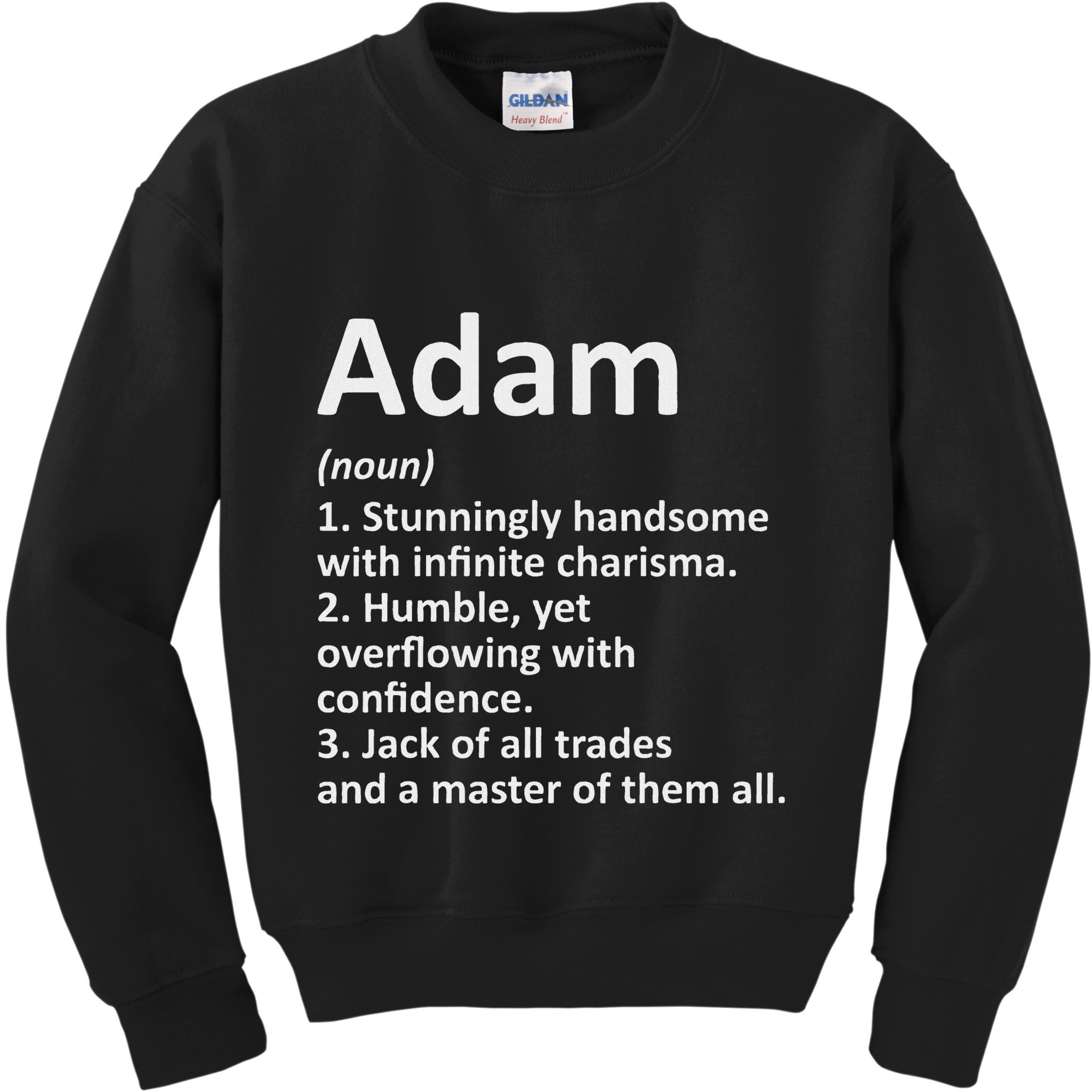 Adam Definition Personalized Name Funny Birthday Gift Idea Kids Sweatshirt