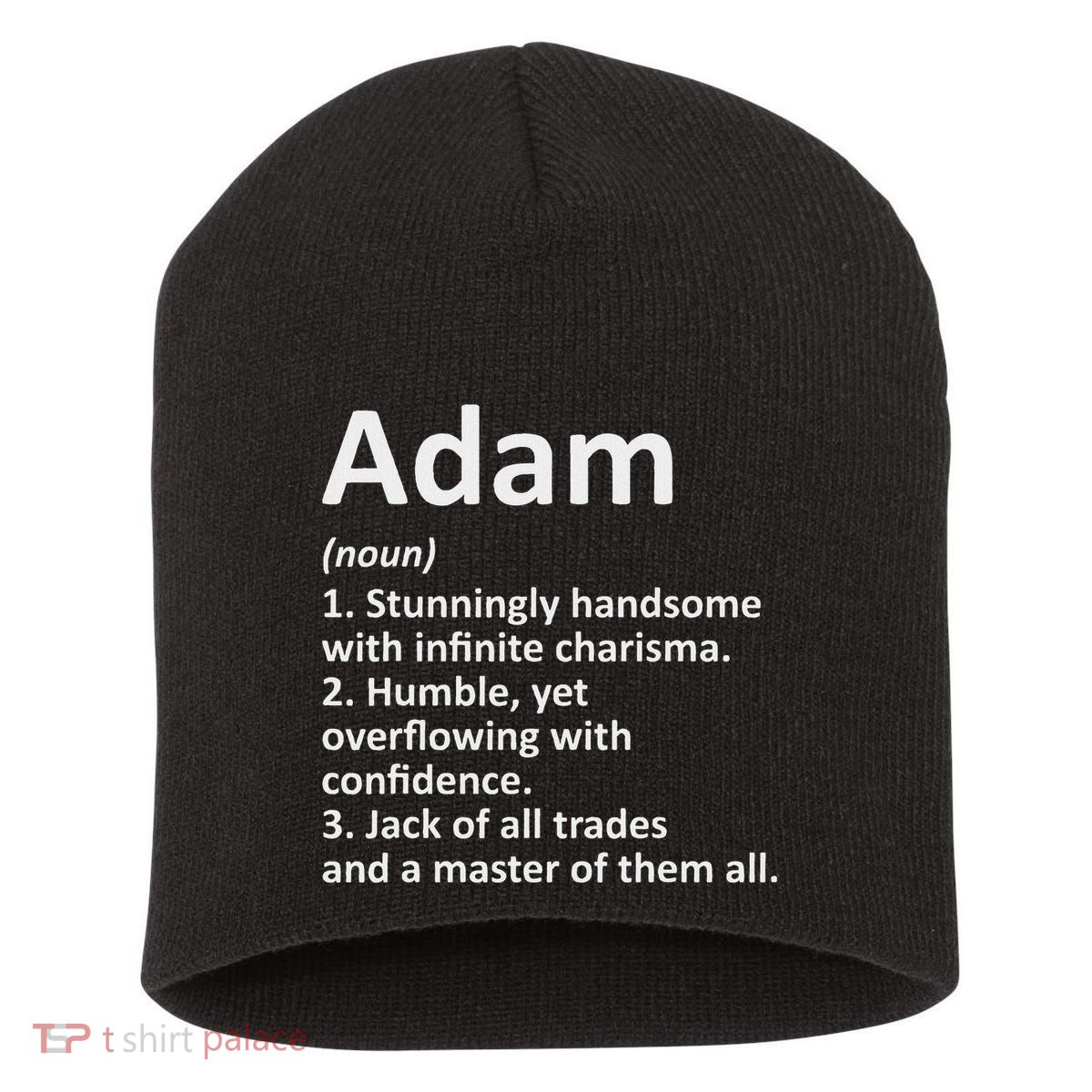 Adam Definition Personalized Name Funny Birthday Gift Idea Short Acrylic Beanie