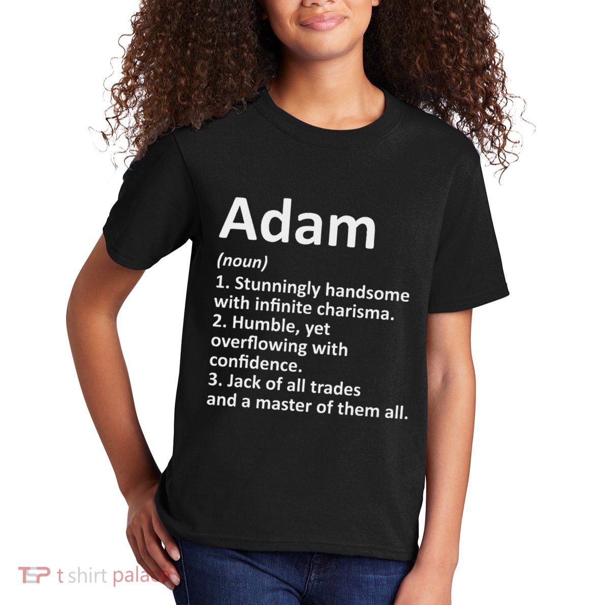 Adam Definition Personalized Name Funny Birthday Gift Idea Kids T-Shirt