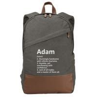 Adam Definition Personalized Name Funny Birthday Gift Idea Cotton Canvas Backpack