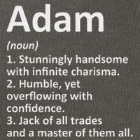 Adam Definition Personalized Name Funny Birthday Gift Idea Cotton Canvas Backpack