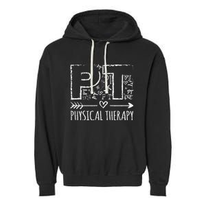 Aesthetic Design PT Physical Therapy Garment-Dyed Fleece Hoodie